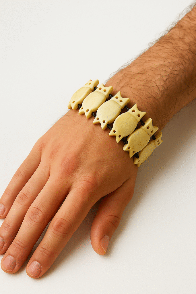 cuff bracelet elk teeth men